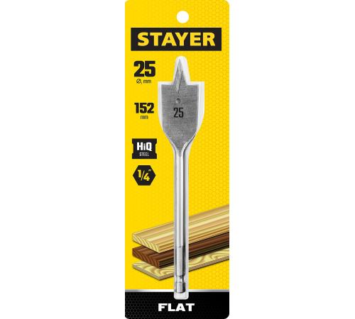 STAYER Flat, 25 x 152 мм, перовое, cверло по дереву (2950-25)