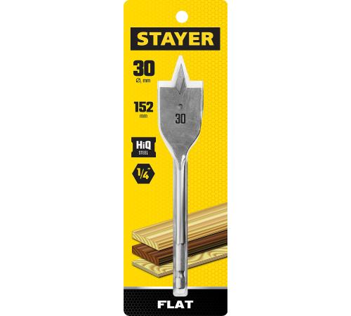STAYER Flat, 30 x 152 мм, перовое, cверло по дереву (2950-30)