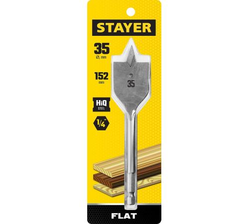 STAYER Flat, 35 x 152 мм, перовое, cверло по дереву (2950-35)