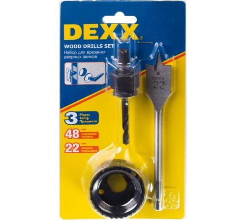DEXX 48 мм, набор для врезки замков (2949-48-H3)