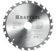 KRAFTOOL Fast, 200 х 30 мм, 24Т, пильный диск по дереву (36950-200-30)
