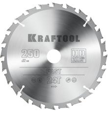 KRAFTOOL Fast, 250 х 32 мм, 24Т, пильный диск по дереву (36950-250-32)
