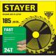STAYER Fast, 185 x 30/20 мм, 24Т, быстрый рез, пильный диск по дереву (3680-185-30-24)