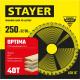 STAYER Optima, 250 x 32/30 мм, 40Т, оптимальный рез, пильный диск по дереву (3681-250-32-40)