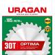 URAGAN Optima, 185 х 30/20 мм, 30Т, пильный диск по дереву (36801-185-30-30)