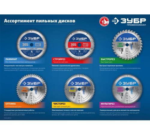 ЗУБР Чисторез, 300 x 32 мм, 60Т, пильный диск по дереву, Профессионал (36905-300-32-60)