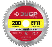ЗУБР Чистый рез, 200 x 32/30 мм, 48T, пильный диск по дереву (36914-200-32-48)