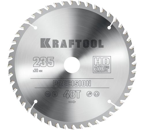KRAFTOOL Precision, 235 х 30 мм, 48Т, пильный диск по дереву (36952-235-30)