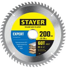 STAYER Expert, 200 x 32/30 мм, 60Т, точный рез, пильный диск по дереву (3682-200-32-60)