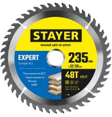 STAYER Expert, 235 x 32/30 мм, 48Т, точный рез, пильный диск по дереву (3682-235-32-48)