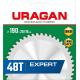 URAGAN Expert, 190 х 20/16 мм, 48Т, пильный диск по дереву (36802-190-20-48)