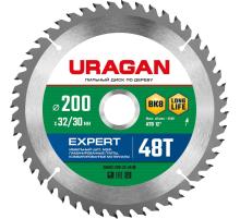 URAGAN Expert, 200 х 32/30 мм, 48Т, пильный диск по дереву (36802-200-32-48)