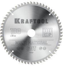 KRAFTOOL Multi Material, 180 х 30 мм, 60Т, пильный диск по алюминию (36953-180-30)