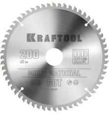KRAFTOOL Multi Material, 200 х 32 мм, 60Т, пильный диск по алюминию (36953-200-32)