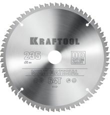 KRAFTOOL Multi Material, 235 х 30 мм, 64Т, пильный диск по алюминию (36953-235-30)