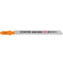 STAYER T101BF, T-хвост., Bi-Metal,по тверд. дереву, шаг зуба 2.5 мм, раб. длина 75 мм, 2 шт, полотна для лобзика, Professional (159901-2.5)