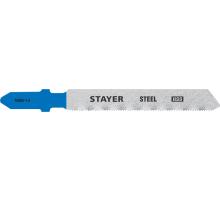 STAYER T118A, 2 шт, 50 мм / 1.2 мм, T-хвост., HSS сталь, по металлу толщиной 1.5-2 мм, полотна для лобзика, Professional (15993-1.4)