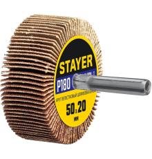 STAYER d 50 x 20 мм, P180, на шпильке d 6 мм, круг шлифовальный лепестковый (36607-180)
