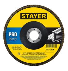 STAYER 125 х 22.2 мм, P60, КЛТ, Круг лепестковый торцевой, Professional (36581-125-060)