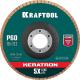 KRAFTOOL 125 х 22.2 мм, P60, круг лепестковый керамический торцевой по нержавеющей стали (36598-125-60)