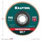 KRAFTOOL 125 х 22.2 мм, P60, круг лепестковый керамический торцевой по нержавеющей стали (36598-125-60)
