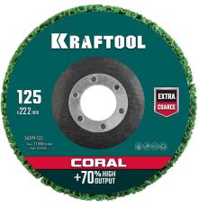 KRAFTOOL 125 х 22.2 мм, диск полимерно-шлифовальный синтетический коралловый (36599-125)