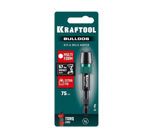 KRAFTOOL BULLDOG, 75 мм, адаптер с жесткой автоматической фиксацией для шуруповертов (26785-75)