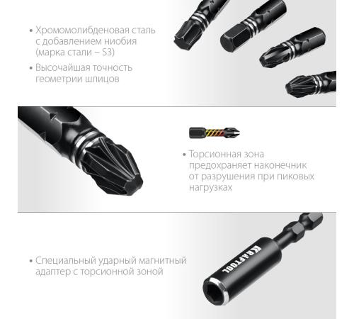 KRAFTOOL Impact-32, 32 шт, набор ударных бит (26066-H32)