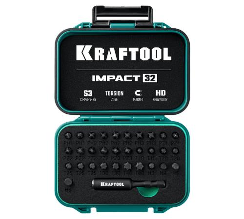 KRAFTOOL Impact-32, 32 шт, набор ударных бит (26066-H32)