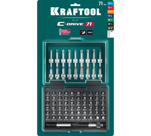 KRAFTOOL C-Drive 71, 71 шт, набор многофункциональных бит (26067-H71)