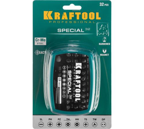 KRAFTOOL Special-32, с адаптером 32 шт, набор специальных бит (2610-H32)
