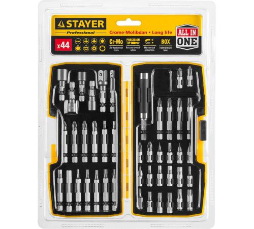 STAYER 44 шт, набор многофункциональных бит, Professional (26135-H44)