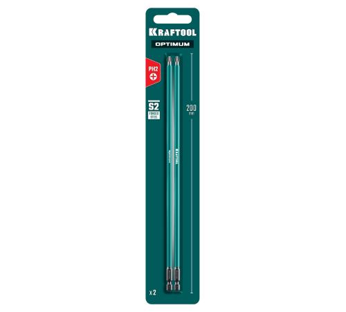 KRAFTOOL OPTIMUM PH 2, 200 мм, 2 шт, биты (26122-2-200-2)