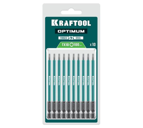 KRAFTOOL OPTIMUM TX 10, 100 мм, 10 шт, биты (26126-10-100-S10)