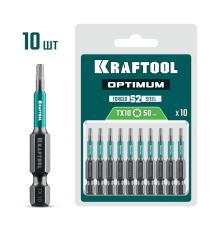 KRAFTOOL OPTIMUM TX 10, 50 мм, 10 шт, биты (26126-10-50-10)