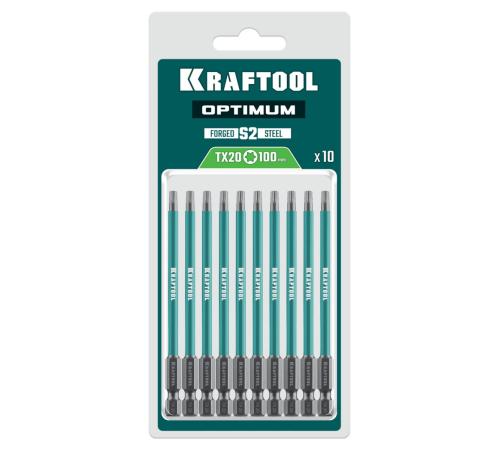 KRAFTOOL OPTIMUM TX 20, 100 мм, 10 шт, биты (26126-20-100-S10)