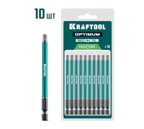 KRAFTOOL OPTIMUM TX 25, 100 мм, 10 шт, биты (26126-25-100-S10)