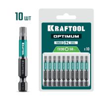 KRAFTOOL OPTIMUM TX 30, 50 мм, 10 шт, биты (26126-30-50-10)