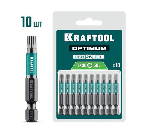KRAFTOOL OPTIMUM TX 30, 50 мм, 10 шт, биты (26126-30-50-10)