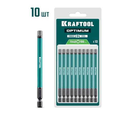 KRAFTOOL OPTIMUM TX 40, 100 мм, 10 шт, биты (26126-40-100-S10)