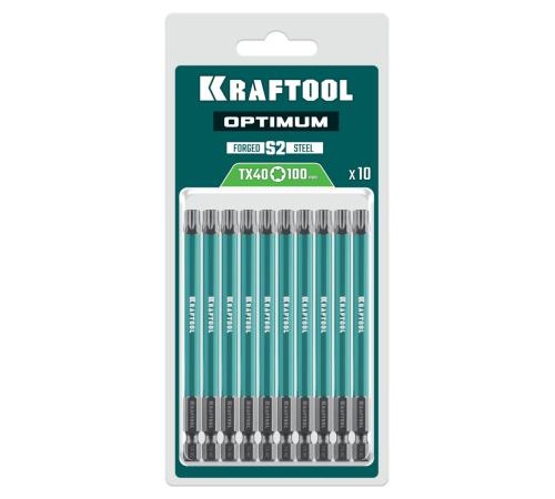 KRAFTOOL OPTIMUM TX 40, 100 мм, 10 шт, биты (26126-40-100-S10)