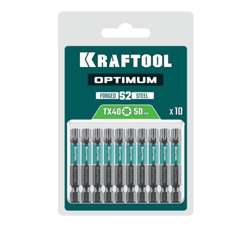 KRAFTOOL OPTIMUM TX 40, 50 мм, 10 шт, биты (26126-40-50-10)