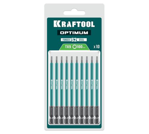 KRAFTOOL OPTIMUM TX 9, 100 мм, 10 шт, биты (26126-9-100-S10)