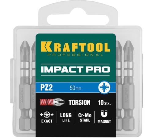 KRAFTOOL Impact PZ2, 50 мм, 10 шт, ударные биты (26193-2-50-S10)