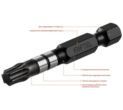 KRAFTOOL Impact TX30, 50 мм, 10 шт, ударные биты (26195-30-50-S10)