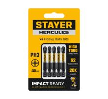 STAYER HERCULES, PH3, 50 мм, 5 шт, торсионные биты (26231-3-50-5)
