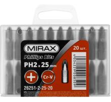 MIRAX PH2, 25 мм, 20 шт, биты (26251-2-25-20)