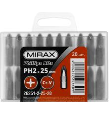 MIRAX PH2, 25 мм, 20 шт, биты (26251-2-25-20)