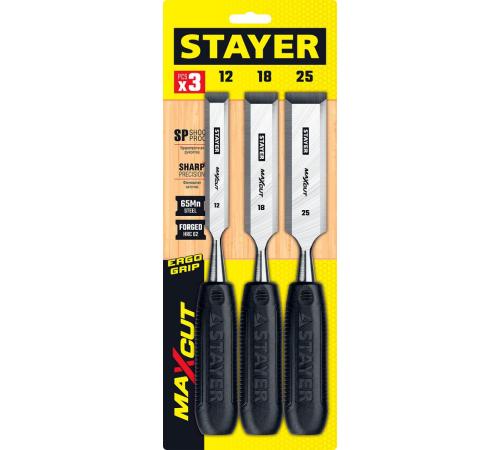 STAYER Max-Cut, 3 предм., набор стамесок (1820-H3)