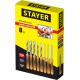 STAYER Wood Master, 8 предм., набор ручных резцов по дереву, Professional (1836)